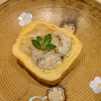 すし 良月 - 穴子の押し寿司の玉子焼巻