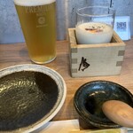 キツネ日和 - ますに入れて頂いてるのがお通しのビシソワーズ。見た目も良いですよね。スプーンで頂く形です