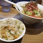 Rock’anDo - 海老そば 温＋海老とグリーンピースのバターライス