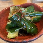 キツネ日和 - たたきキュウリ、夏はこれ、ですね！