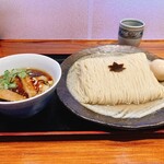 食煅 もみじ - 味玉つけそば(大)平日の開店25分前に到着。4組5人目でした。