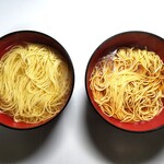 福山製麺所 - 旨麺 塩2人前(左)、しょうゆ(右)