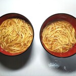 福山製麺所 - 旨麺 味噌 2人前(左)、1人前(右)