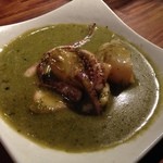 サッチモ - H.26.7.19.深夜 イカゲソとホタテのジェノベーゼ 350円？