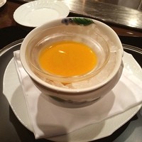 横浜うかい亭 - カボチャの冷製スープ。
