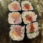 鮨桂太 - 炙り鯵＆筋子巻き