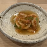 鮨桂太 - アスパラガス＆桜海老揚げ 餡掛け