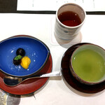 日本料理・天ぷら 花座 - 「水菓子」果物ジュレ掛け