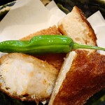 亜紗 - ハトシ（長崎県の郷土料理で、エビのすり身などを食パンで挟んで油で揚げた料理）