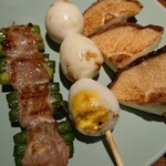 ことり - ニンニクの芽　うずら　しいたけ