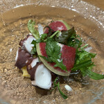 いまむら - タコと酢味噌と野菜のチーズソース和え