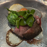 いまむら - 仙台牛とメカブのムール貝ソース