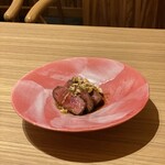 江戸前うなぎ割烹 う庵 - 牛ミスジステーキ