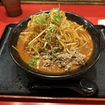 百年味噌ラーメン マルキン本舗 - 辛ネギ味噌ラーメン(ひき肉有り)+大辛