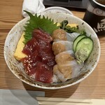 鮨 しら河 - 真鯛のごま醬油和え丼す