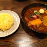 スパイス＆スマイル - ラム肉と野菜のカレー＆ライス（中）