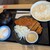 松屋 - 料理写真:兄ぃが注文した、ロースカツ＆サーモンフライ定食(税込950円)＋生玉子(100円)