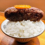 肉の宇佐川 - 炭火焼きハンバーグ（これが食べたくて来店）