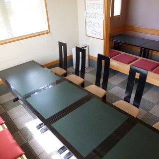 1F テーブル＆掘りごたつ席（個室）要予約（13～20名)ふすまを外して宴会場に