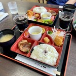 苗穂通り しあわせ食堂 - 日替わり定食（550円）アイスコーヒー付き