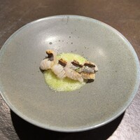 十皿 - ③淡路鱧の炭焼き　とうがらし粥