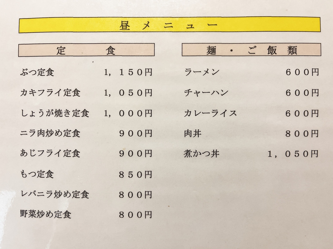 メニュー写真 : 風来坊 - 常永/食堂 | 食べログ