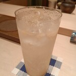 鮨 銀座 おのでら - 完熟もも酒(ソーダ割り)