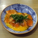 酒嚢飯袋 - 栃木産鱒ユッケ風