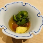 鮨 加 - 夏野菜の酢の物