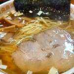 錦華楼 - 半チャンセット醤油ミニラーメン