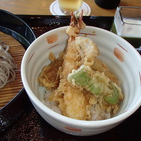 和食 からまつ - ミニ天丼アップ
