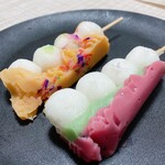 柿安 口福堂 - 料理写真:スイカいろどり団子＆マンゴーいろどり団子