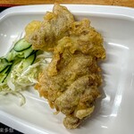 麺紡 - 鶏天と野菜サラダ