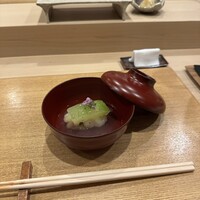 鮨 まるふく - ハモの揚出し 冬瓜のすり流し