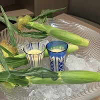 焼肉牛印 神楽坂店 - とうもろこしの冷製ポタージュ