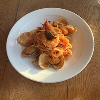 レストラン ラ・マーレ - 天使海老と色々魚介のペスカトーレスパゲッティ 1870円