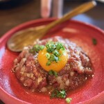 炭火焼肉じゃいあん - 和牛ローストビーフ(ユッケ風)