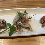 胴搗自家製粉 手打蕎麦 地慈 - 蕎麦羊羹　蕎麦粉のガレット　蕎麦かりんとう