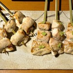 炭焼き 山鳥 - お決まり五本串