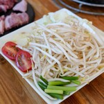 ラムバレー - ジンギスカンSET 野菜盛り 2人前