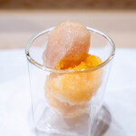 うを徳 - 2025.6 桃のシャーベット 杏子のシャーベット