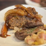 オオミヤバル - ハンバーグ　断面図