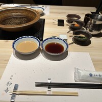 西新初喜 本店 - ポン酢、ゴマだれと、薬味の皆さん達 西新初喜 本店 - ポン酢、ゴマだれと、薬味の皆さん達