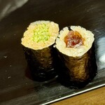 恵比寿 鮨 ふじまさ - カッパ巻き、かんぴょう巻き