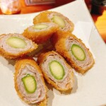 串天力一 - アスパラの豚肉巻きカツ