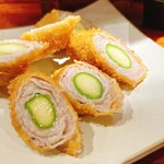 串天力一 - アスパラの豚肉巻きカツ
