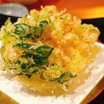 串天力一 - とうもろこしと三つ葉のかき揚げ