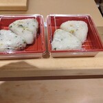 坂口家 うまづら - 土鍋ご飯の残りはおにぎりに