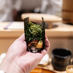 銀座 しのはら -  鰻手巻き