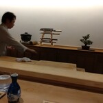 坂口家 うまづら - カウンターからの板場が観えます。